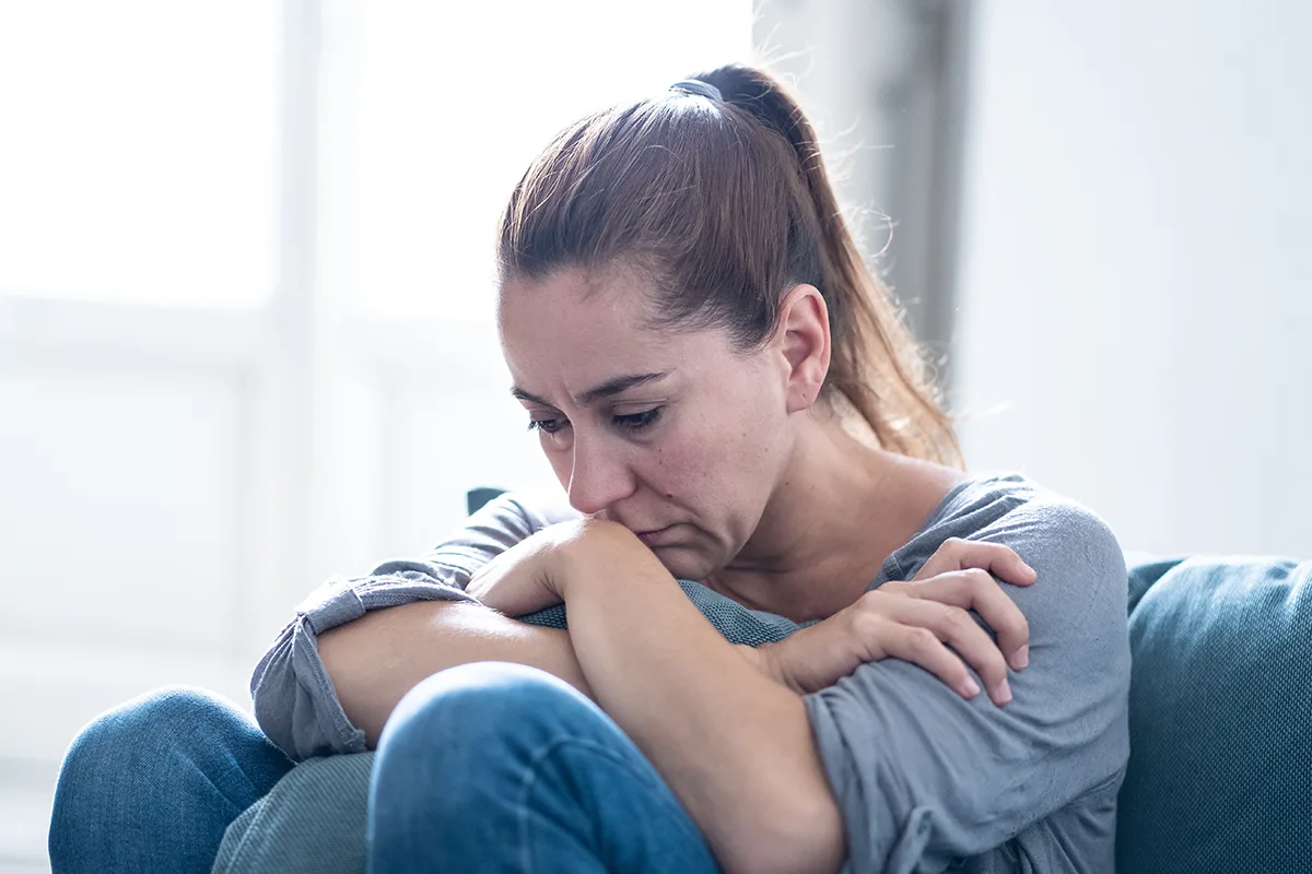 woman feeling sad